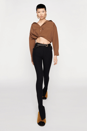 La Pentalon Obiou Pants in Black JACQUEMUS